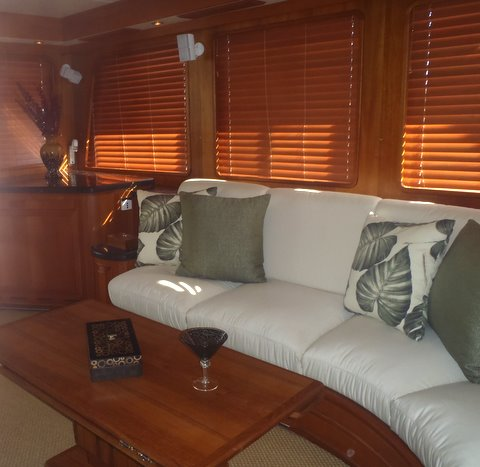 Grand Banks yachts, custom boat blinds, boat blinds and shades, Venetian boat blinds, Venetian yacht blinds, yacht window treatments